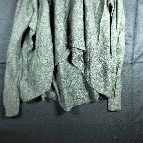 Express Womens Sweater Green Cardigan Open Front Cotton Long Sleeve Small - Picture 3 of 12